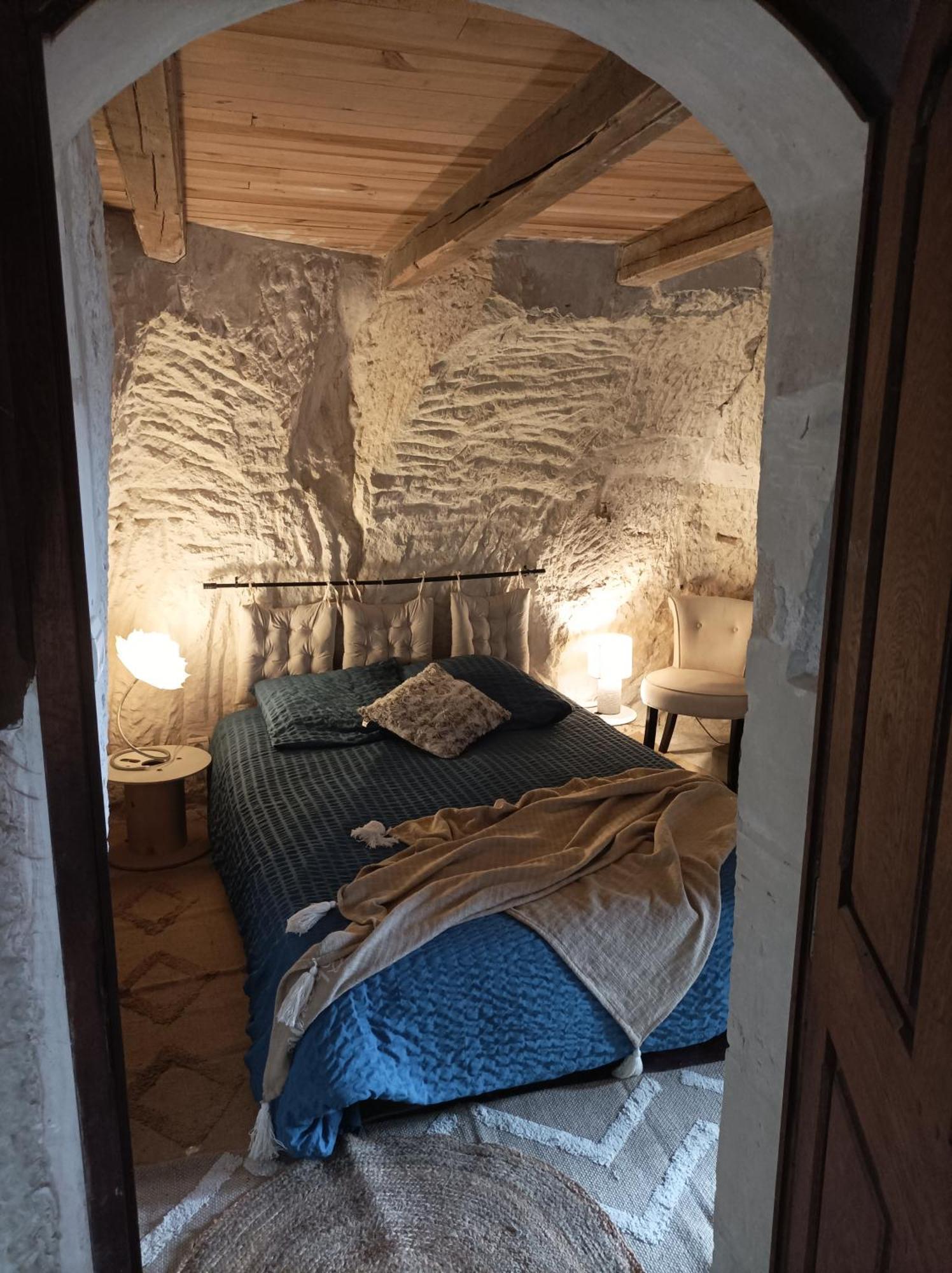 Gite Des Perreyeurs - Maison Troglodyte Avec Vue Sur Loire Montsoreau Exterior photo
